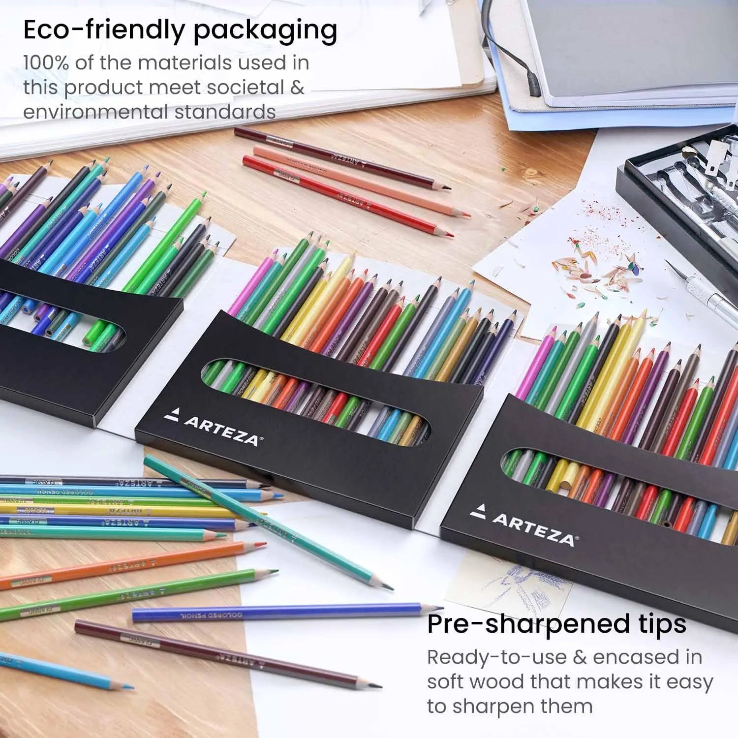 ARTEZA Classic Assorted Colored Pencils Set of 72